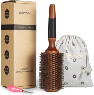 BESTOOL Cepillo De Pelo Con Cerdas De Jabalí Y Nailon Para Peinar, Secar, Rizar, Agregar Volumen Y Brillo (2.8 Inch)