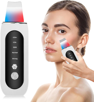 Peeling Ultrasónico Facial, 5 En 1 Espatula Para Limpieza Facial, Eliminador De Puntos Negros, Limpieza De Poros, Raspador Ultrasónico Facial, Limpiador De Poros Portátil