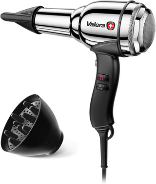 Valera, Swiss Steel Master Light, Secador De Pelo Profesional En Acero Cromado, Secador Ligero Con Motor Potente, 3 Niveles De Temperatura, Ionizador, 2100 W, Swiss Made