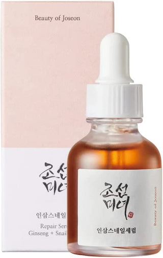 Belleza De Joseon | Suero Reparador: Ginseng + Mucina De Caracol | 30 Ml (1 Onza Líquida) | Cuidado De La Piel Coreano | Para Todos Los Tipos De Piel.