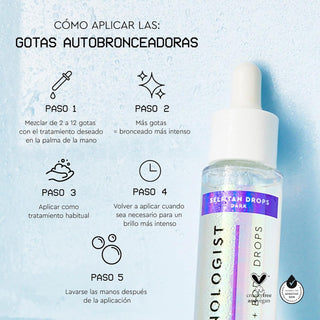 Tanologist Gotas Autobronceadoras Mediana (30 Ml) Añade Gotas Autobronceadoras Al Cuidado De La Piel, Aptas Para Pieles Sensibles. Ingredientes Limpios Aprobados Por Dermatólogos Y Veganos