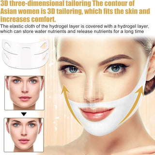 5PCS Mascarilla V-Shape, Mascarilla Facial Lifting, Mascarilla Lifting Facial V-Shape, Hidratante Y Humectante, Menos Arrugas, Facial Mask1