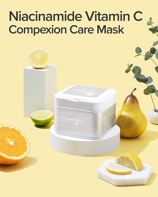 Mascarilla Diaria De Niacinamida Con Vitamina C, Dispensador Rápido, Hoja Coreana Para Una Piel Clara Y Radiante, Corrección De Manchas Oscuras Y Piel Luminosa, Hipoalergénica Y Ecológica, 30