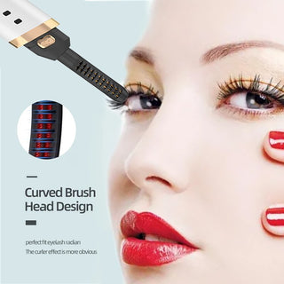 Electric Heated Eyelash Curler Portable Pen 40s Quick Heating USB