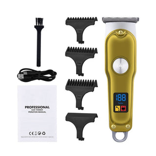 Digital Electric Hair Clippers Portable Hair Trimmer R-Blade Styling