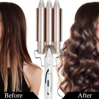 22MM/25MM Hair Curling Iron Three-tube Stable Home Styling Tool