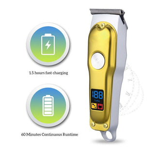 Digital Electric Hair Clippers Portable Hair Trimmer R-Blade Styling