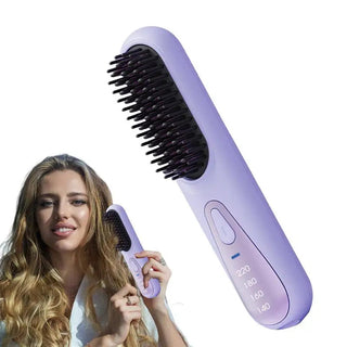 Heating Smoothing Brush Styling Straightening Smoothing Comb Hair