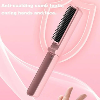 Portable Hair Styling Tool Hair Straightening Comb Portable Hot Brush