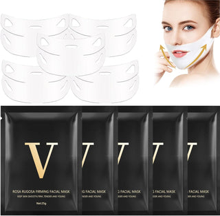5PCS Mascarilla V-Shape, Mascarilla Facial Lifting, Mascarilla Lifting Facial V-Shape, Hidratante Y Humectante, Menos Arrugas, Facial Mask1
