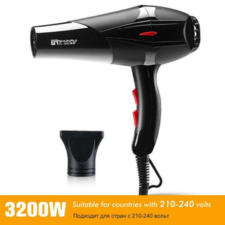 100-240V Professional 3200W/1400W Hair Dryer Strong Power Barber Salon