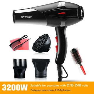 100-240V Professional 3200W/1400W Hair Dryer Strong Power Barber Salon