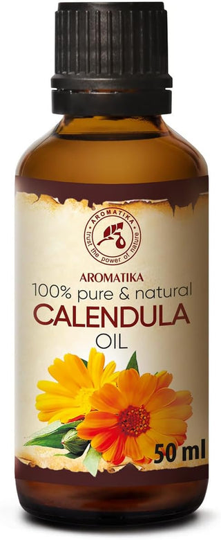 Aceite De Caléndula 50Ml - Calendula Officinalis - 100% Puro Y Natural - Aceite Base - Cuidado Intensivo - Ideal Para El Rostro - Cabello - Masajes - Para La Belleza Del Cuerpo - Cuidado De La Piel