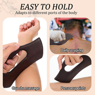 Masaje De Madera De Haya, En Forma De Gua Sha Cuerpo De Madera Raspado Masaje Rascador De Masaje Linfático Drenaje Linfático Masajeador Para Cara, Cuello, Cuerpos Gua Sha Madera Eliminación De