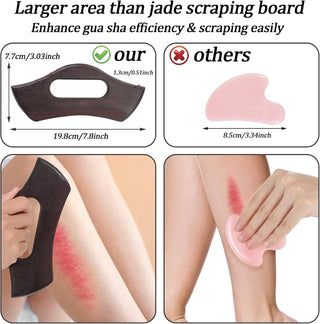 Masaje De Madera De Haya, En Forma De Gua Sha Cuerpo De Madera Raspado Masaje Rascador De Masaje Linfático Drenaje Linfático Masajeador Para Cara, Cuello, Cuerpos Gua Sha Madera Eliminación De