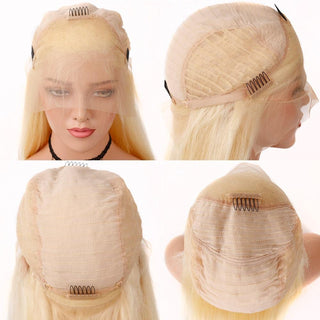 Straight 1B/613 Transparent Lace 13x4 Frontal Wig 4x4 Closure Wig 13x6