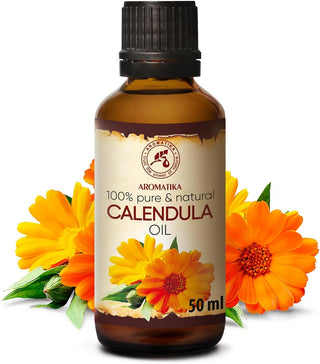 Aceite De Caléndula 50Ml - Calendula Officinalis - 100% Puro Y Natural - Aceite Base - Cuidado Intensivo - Ideal Para El Rostro - Cabello - Masajes - Para La Belleza Del Cuerpo - Cuidado De La Piel
