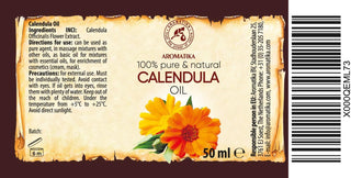 Aceite De Caléndula 50Ml - Calendula Officinalis - 100% Puro Y Natural - Aceite Base - Cuidado Intensivo - Ideal Para El Rostro - Cabello - Masajes - Para La Belleza Del Cuerpo - Cuidado De La Piel