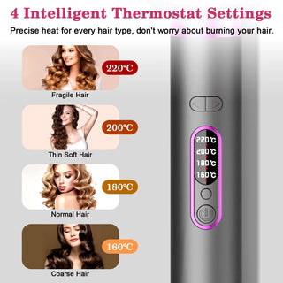 Auto Hair Curling Irons Electric Automatic Ceramic 1 Inch Hair Curler Rotating Curls Waves Anti-Tangle Curling Waver Large Slot